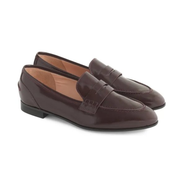 J. Crew Academy Penny Loafers Burnished Beet